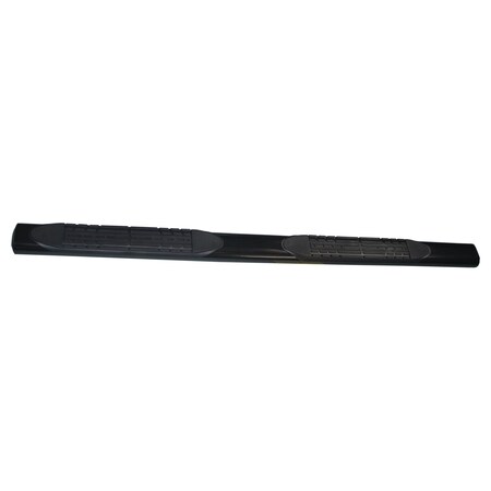 Trailfx TrailFX A1527B; Step Nerf Bar; With Step Pads 4 Inch Oval Straight Powder Coated Black Mild Steel A1527B